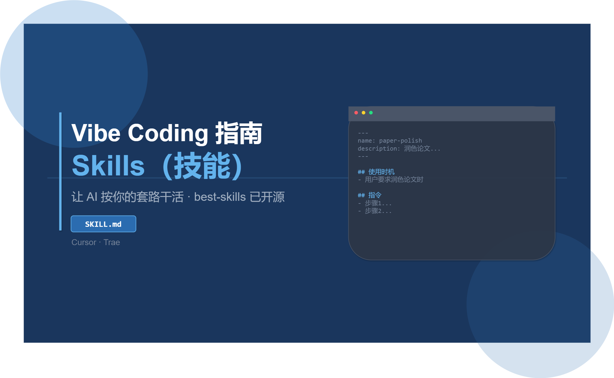 🔥 通用高质量 Skills 合集！支持 Cursor/Claude Code/OpenC...