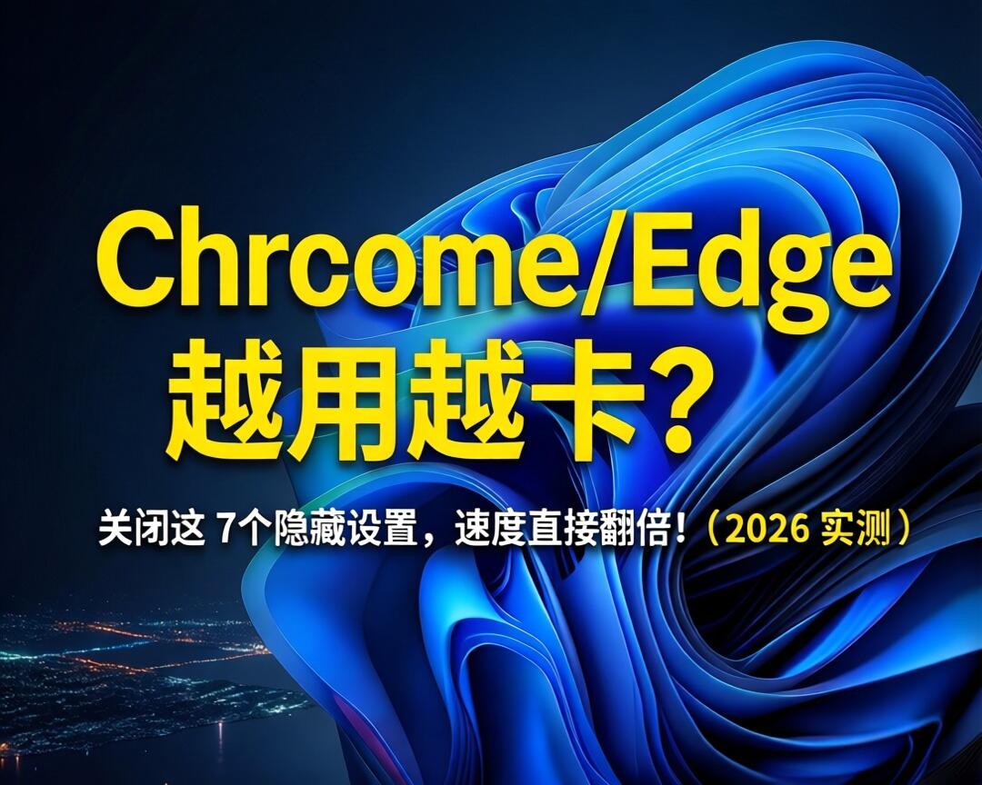 Chrome/Edge 越用越卡？关闭这 7 个隐藏设置，速度直接翻倍！（2026 实测）