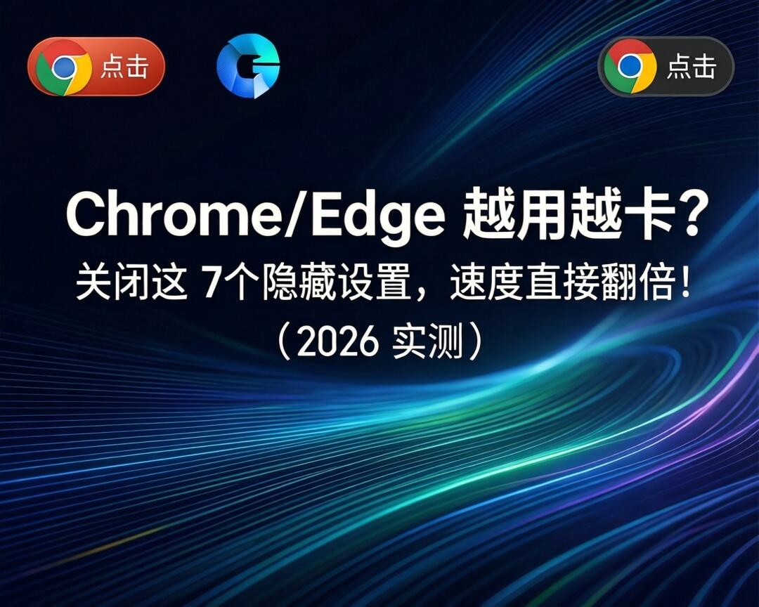 Chrome/Edge 越用越卡？关闭这 7 个隐藏设置，速度直接翻倍！（2026 实测）