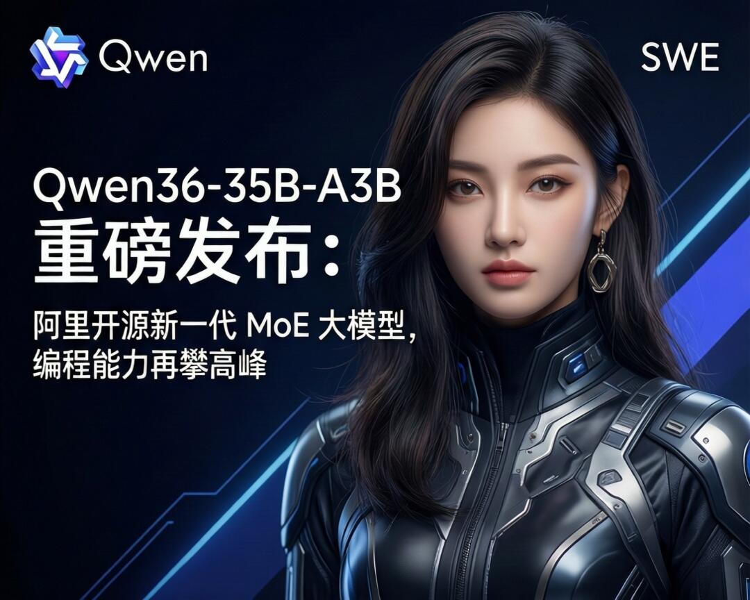Qwen3.6-35B-A3B 重磅发布：阿里开源新一代 MoE 大模型，编程能力再攀高峰