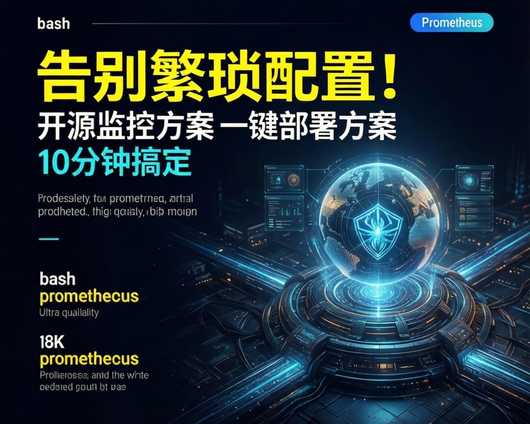 告别繁琐配置！开源监控方案一键部署方案，10分钟搞定