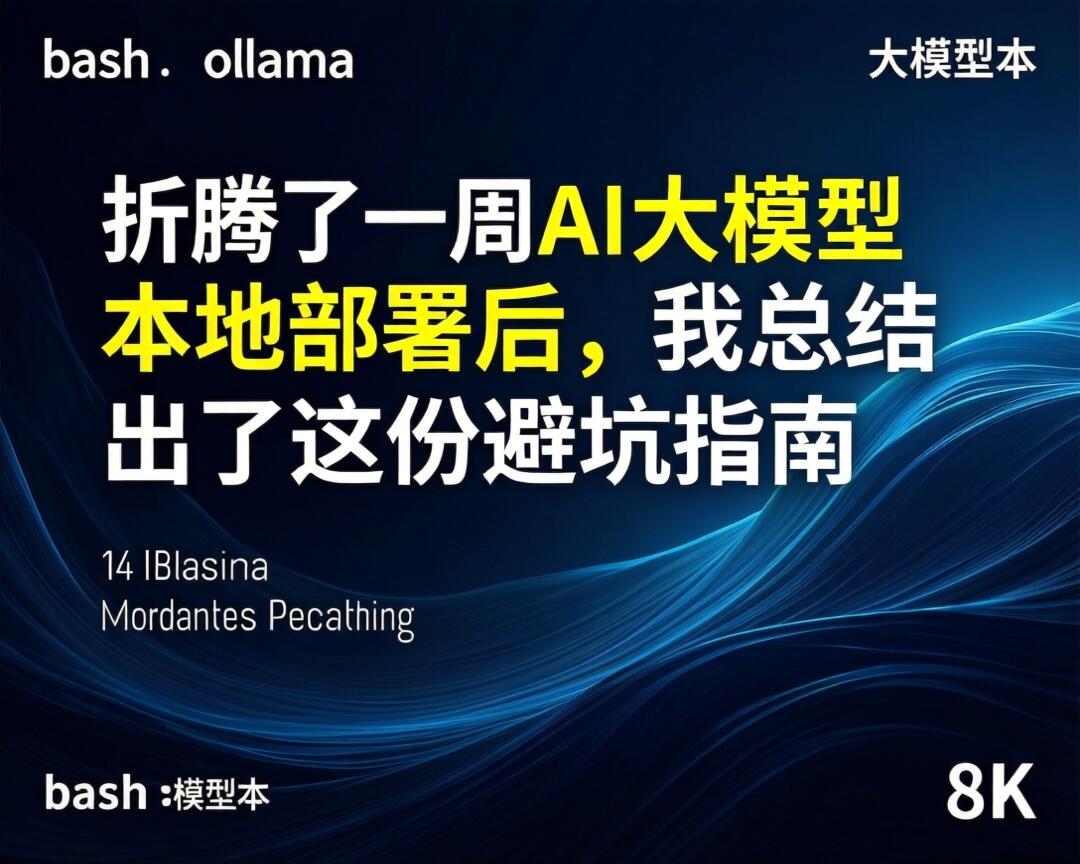 折腾了一周AI大模型本地部署后，我总结出了这份避坑指南