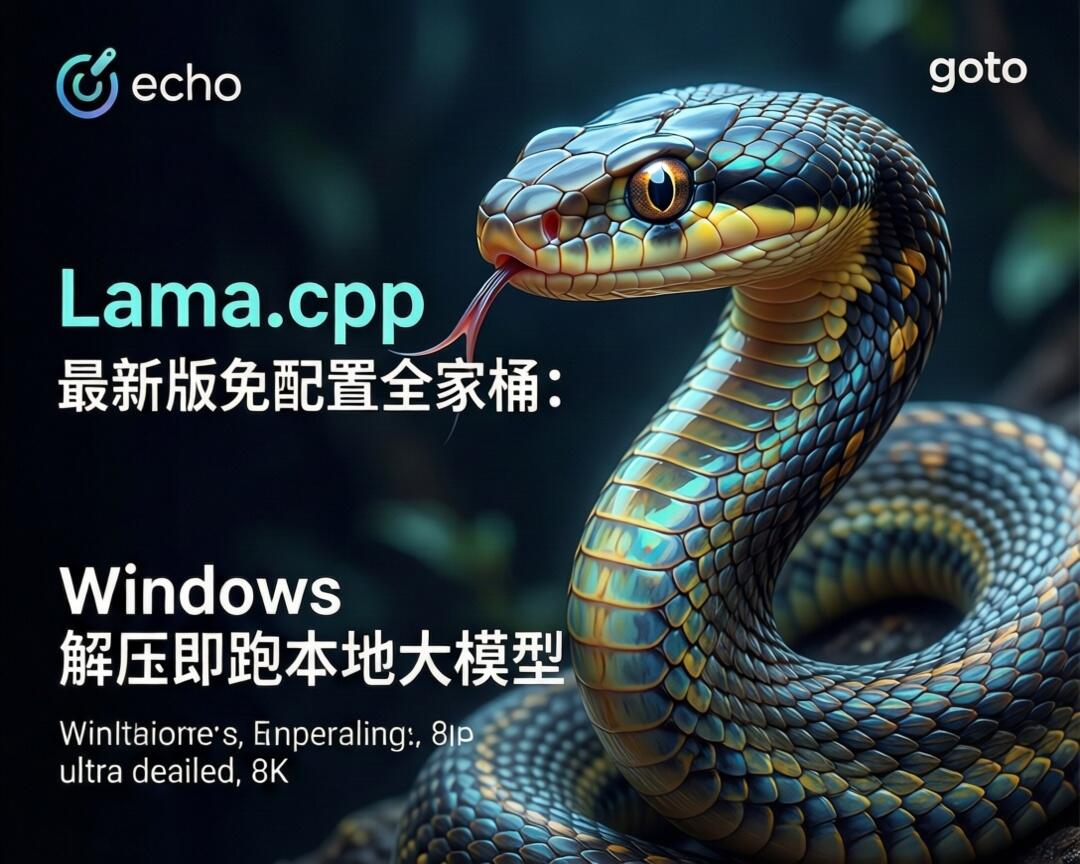 Llama.cpp 最新版免配置全家桶：Windows 解压即跑本地大模型